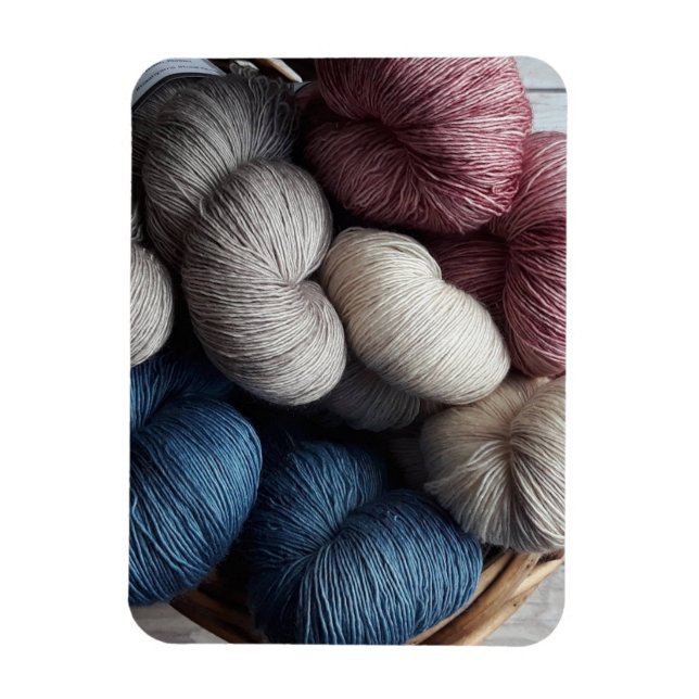 Íman Colheres de Fios de Artesanato no Cesto (Vertical)