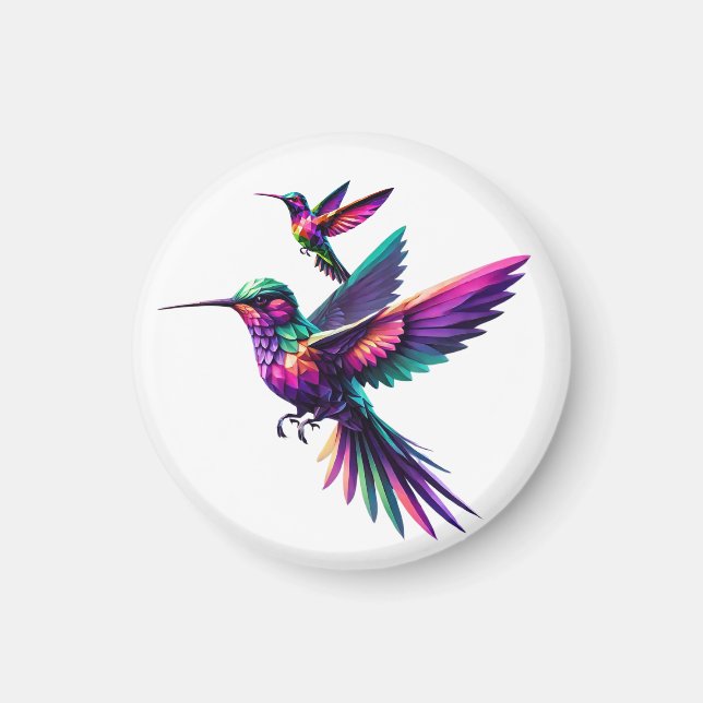 Íman Colibrí prisma multicolor (Frente)