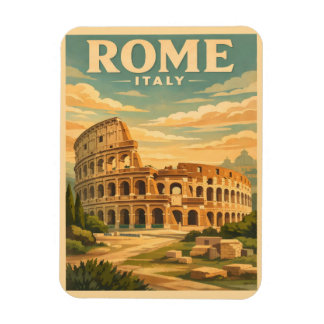 Íman Coliseu Roma Itália Cartão Postal de Viagem Vintag