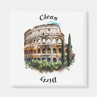 Coliseum Watercolor Clean/Dirk Dishwasher