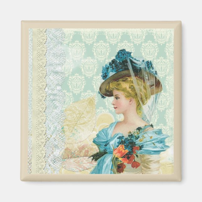 Íman Collage de Lady Art Victoriana (Frente)