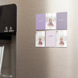 Íman Collage Foto Roxa Melhor Mãe Já Presente