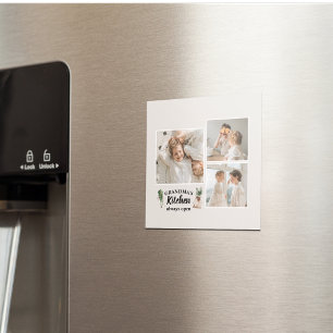 Íman Collage Photo & Grandma Kitchen Está Sempre Aberta