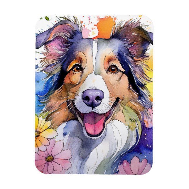 Íman Collie Dog Photo Magnet (Vertical)