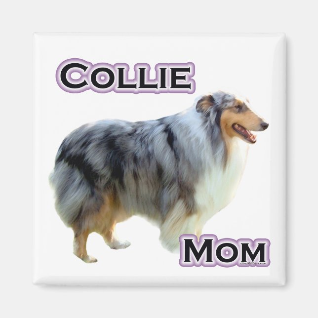 Íman Collie Mãe 4 - Magnet (Frente)