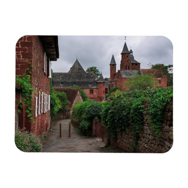 Íman Collonges-la-Rouge, ímã retangular francês (Horizontal)