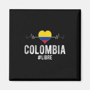 Íman Colômbia #livre Colômbia Bandeira Livre Camiseta P