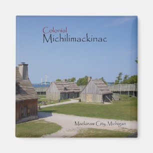 Íman Colonial Michilimackinac com ímã de ponte