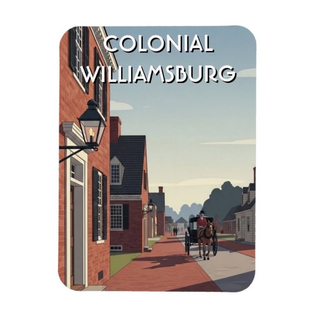 Íman Colonial Williamsburg Souvenir da Virgínia (Vertical)