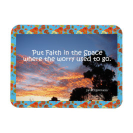 Íman Coloque a fé no ímã de cotação inspiracional espac