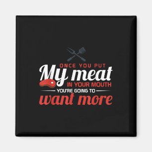 Íman Coloque Minha Carne Em Seu Churrasco Engraçado Bar