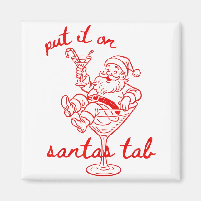 Íman Coloque Na Conta Do Papai Noel Funny Natal Cauda D (Frente)