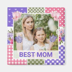 Íman Coloração Floral Cor de Água Rosa e Púrpura Me