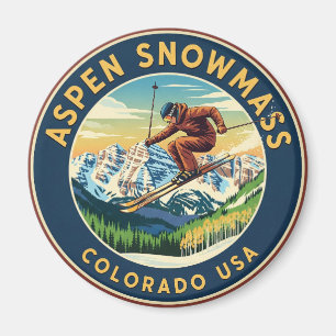 Íman Colorado Aspen Snowmass Skier Skiing