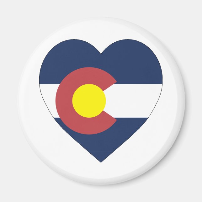 Íman Colorado Flag Heart (Frente)
