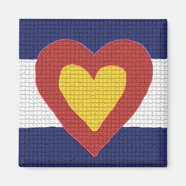 Íman Colorado Flag Heart Magnet (Frente)