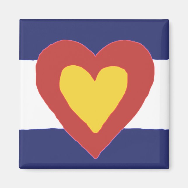 Íman Colorado Flag Heart Magnet (Frente)