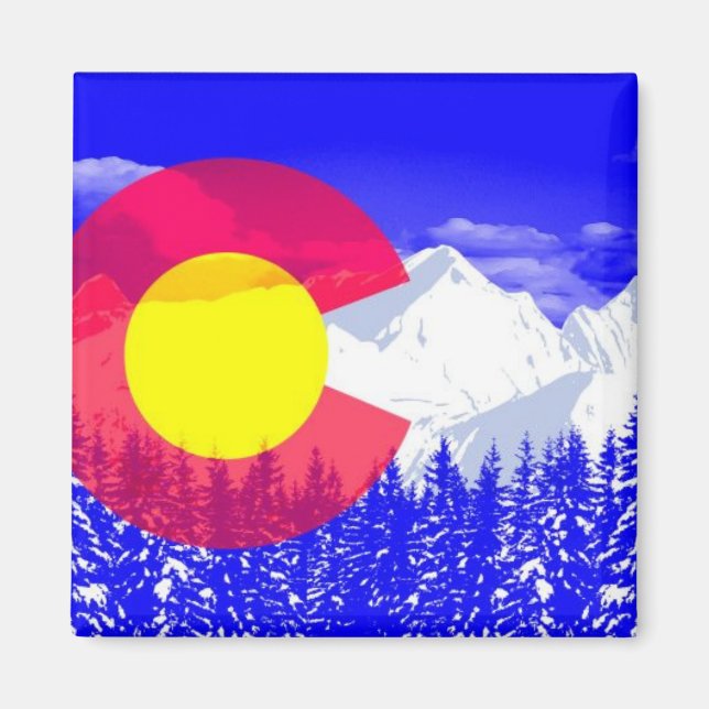 Íman Colorado Mountain Flag (Frente)