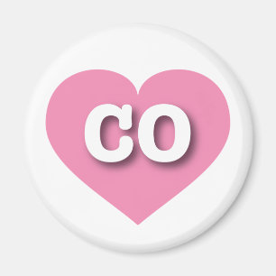 Íman Colorado Pink Heart - Eu amo CO