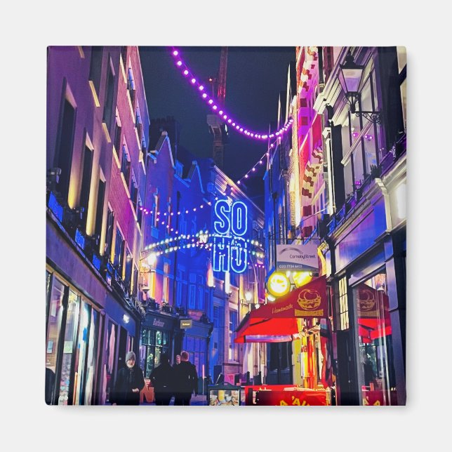 Íman Colorful London Magnet Soho, Inglaterra (Frente)
