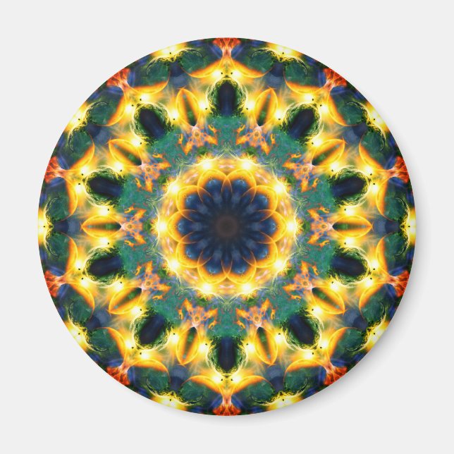 Íman Colorida Abstrato Mandala (Frente)