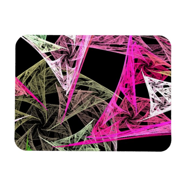 Íman Colorida Abstrato Origami (Horizontal)