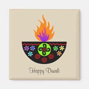 Íman Colorida Diwali Lamp Diya