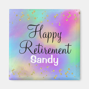 Íman Colorida Feliz Reforma Unicórnio Dourado