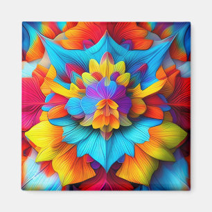Íman Colorida Floral Mandala Design