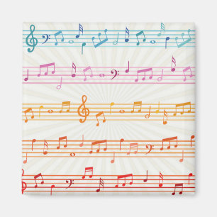 Íman Colorida Multi color Music Note Chaveiro para músi