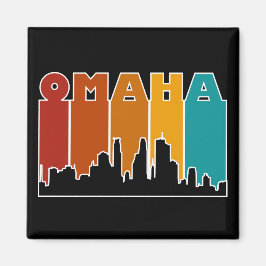 Íman Colorida Omaha Nebraska Retro Sunset