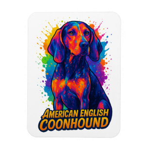Íman Colorida Pop Art American English Coonhound