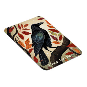 Íman Colorida Raven Empoleirada numa Árvore