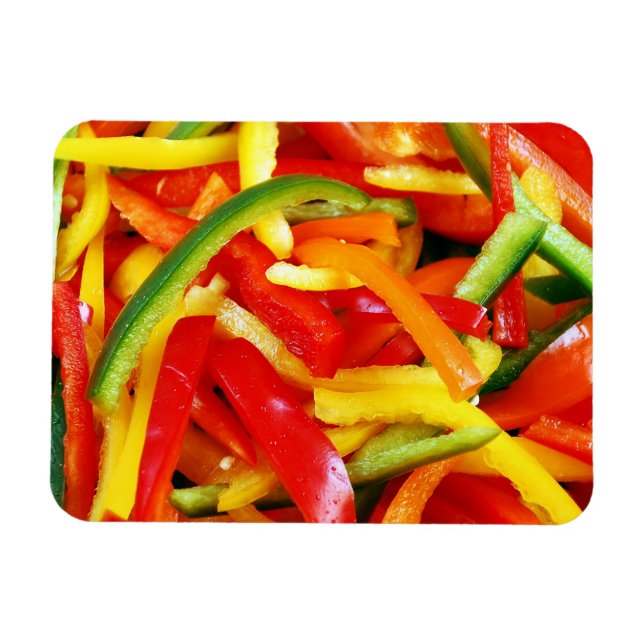 Íman colorido de fatias de pimenta (Horizontal)