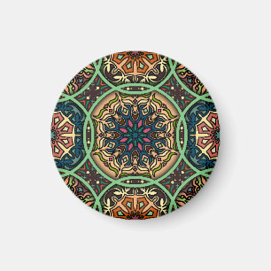 Íman Colorido Mandala: Vintage Floral Hand Drawn