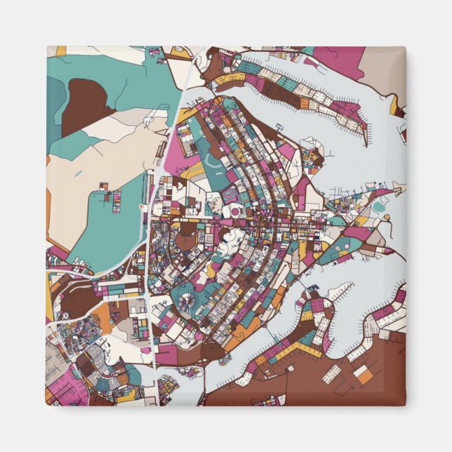 Íman Colorido Mapa Brasília (Frente)