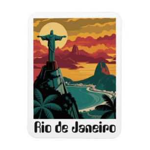 Íman Colorido Rio de Janeiro Brasil Viagem Arte