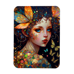 Íman Colorir Borboletas Fadas Fantasia Art