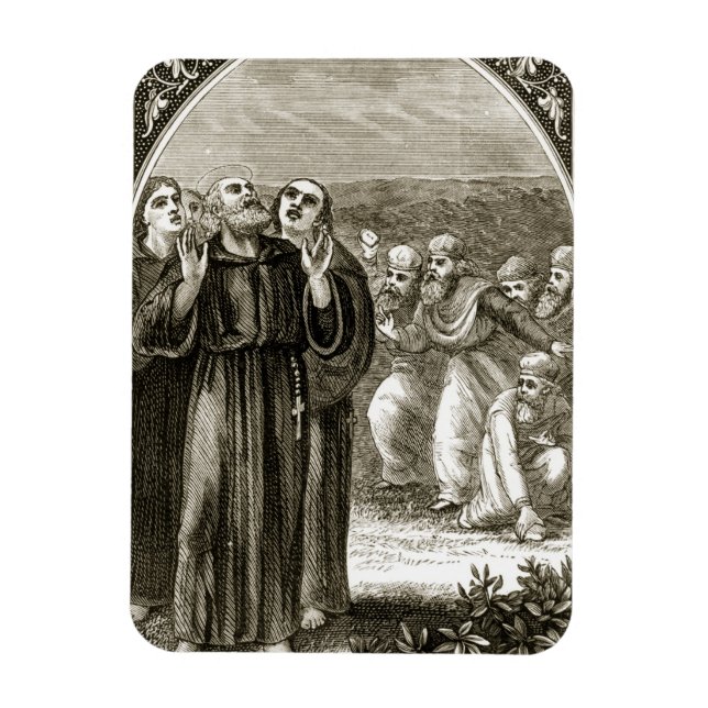 Íman Columba cantando, e atacada pelos drusos, (Vertical)