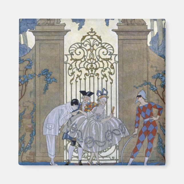 Íman Columbina, ilustração de "Fetes Galantes" por Pa (Frente)