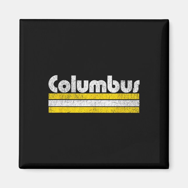Íman Columbus Soccer Vintage Cidade  (Frente)
