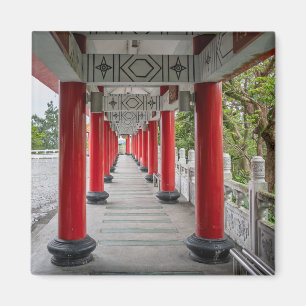 Íman Colunas do Templo Vermelho – Arquitetura Asiática