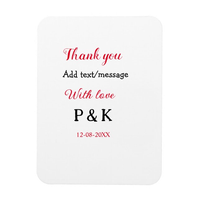 Íman Com amor adicione o nome do casal letra obrigado a (Vertical)