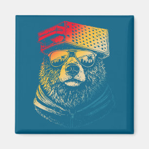 Íman Com Camisa Urso Queijo Ralador Chapéu Óculos de So