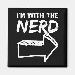 Íman Com O Nerd Seta para a Direita Halloween Divertido
