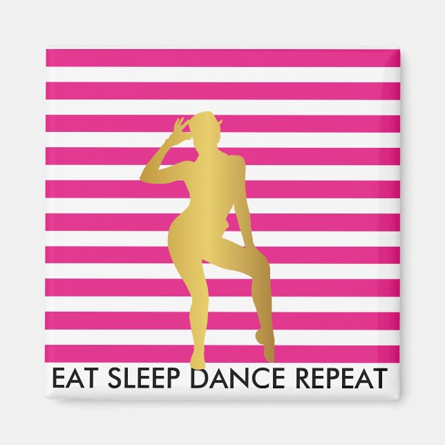 Íman Coma a dança do sono Repetir Stripes rosa Cabaret (Frente)