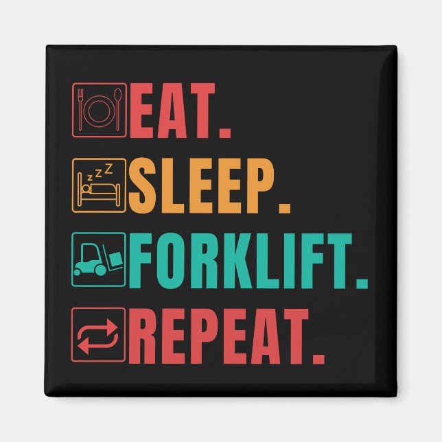 ÍMAN COMA A REPETIÇÃO DO FORKLIFT DE SONO - OPERADOR DO (Frente)