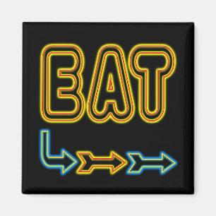 Íman Coma Arte de Sinalização Neon Retro