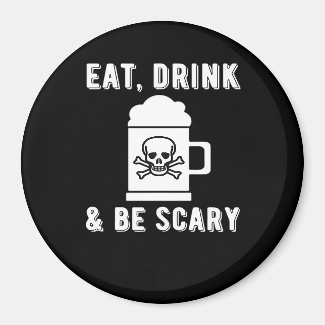 Íman Coma, Beba E Seja Assustador Cerveja de Halloween  (Frente)