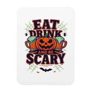 Íman Coma Bebida E Seja Assustador No Halloween Design 